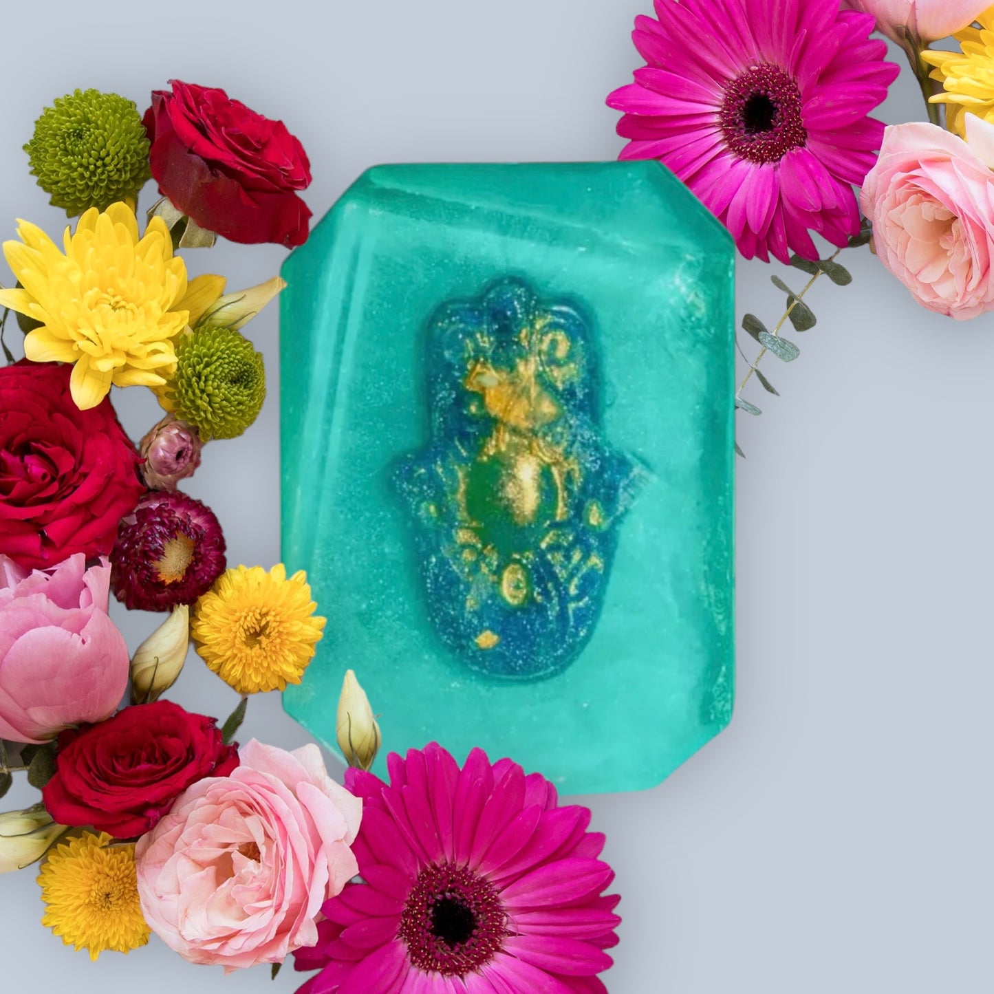 Hamsa Hand Crystal Soap Bar