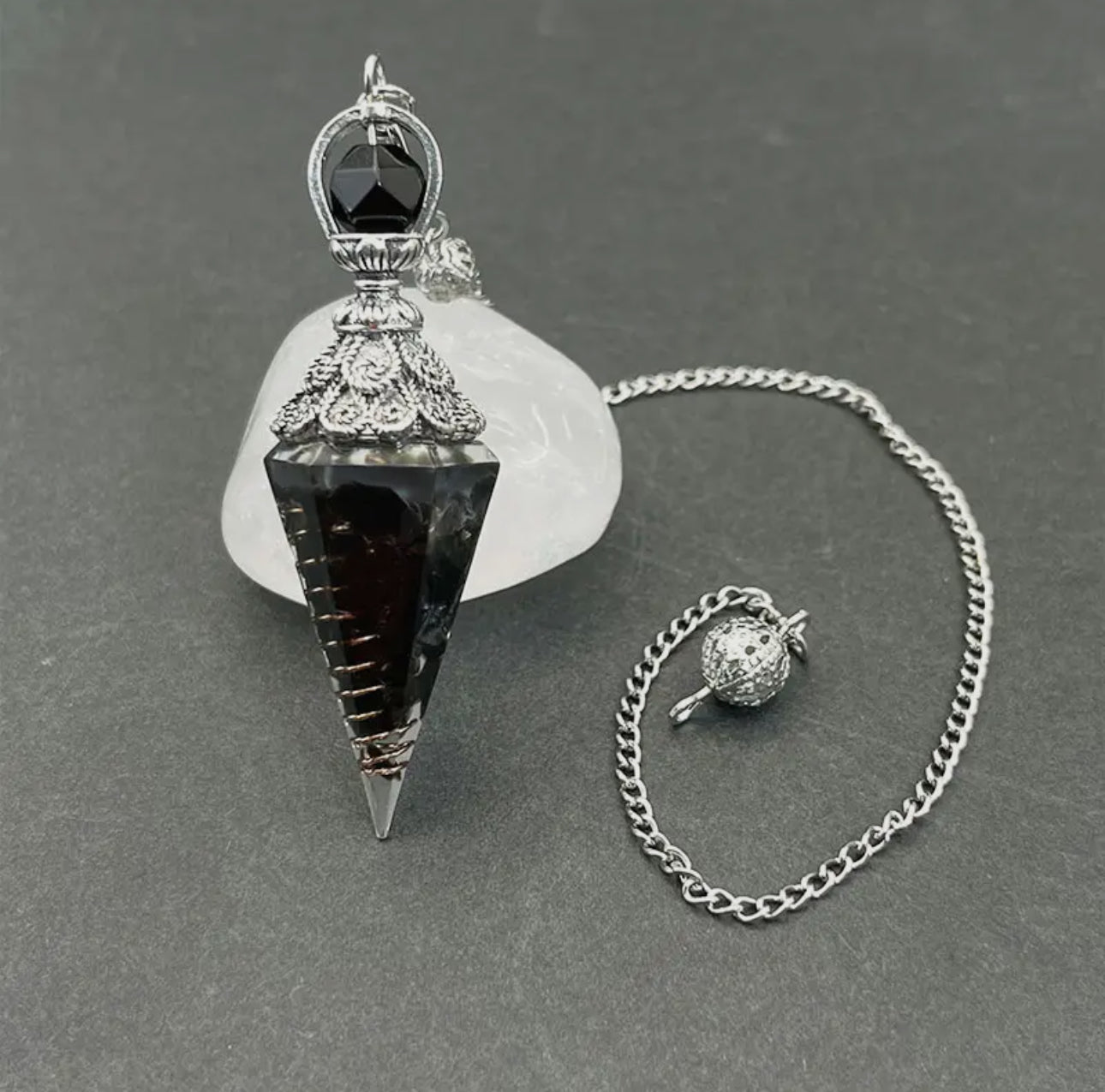 Crystal Obsidian Calm and Peace Pendulum