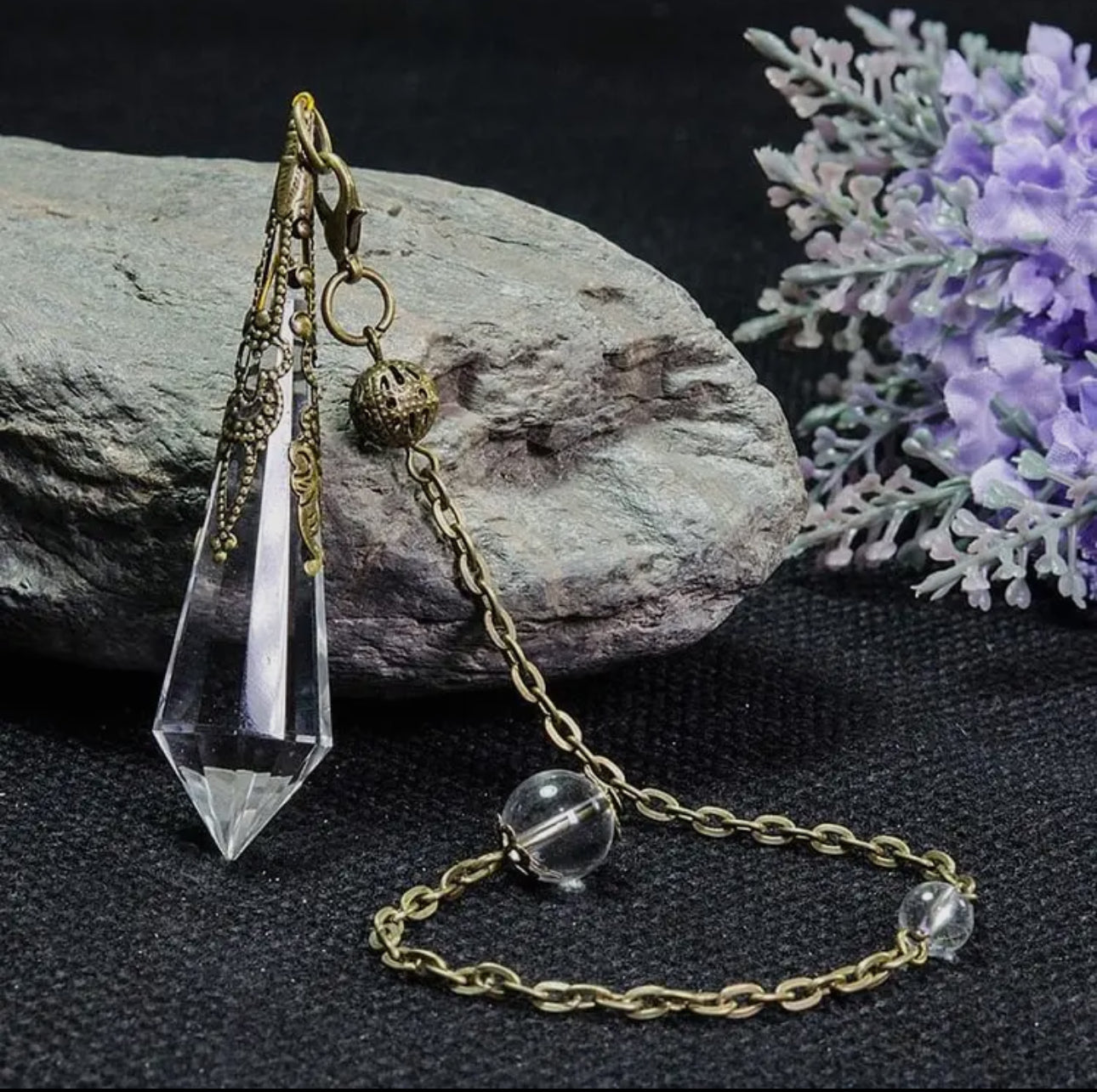 Clear Quartz Meditation Pendulum