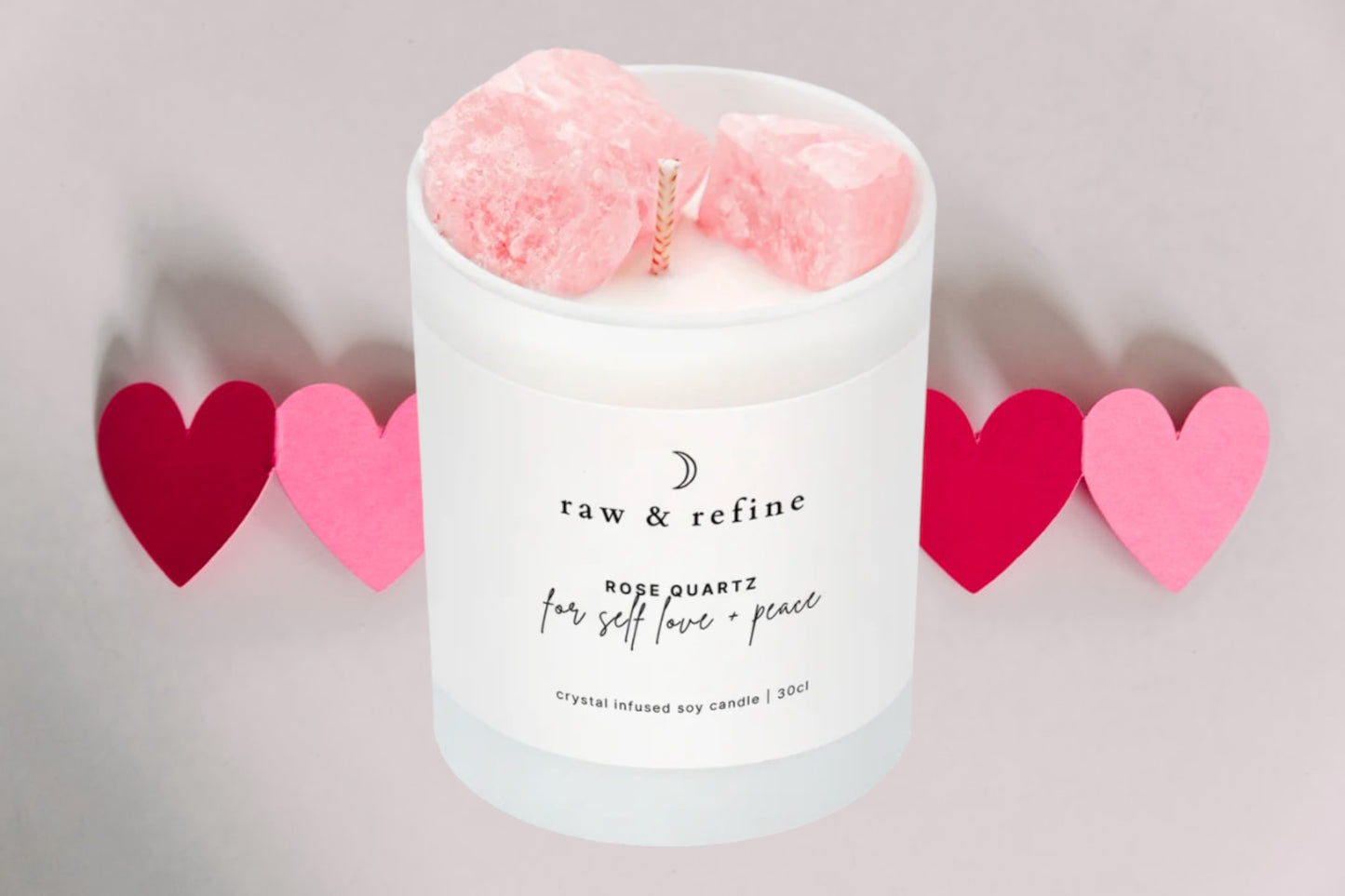 Rose Quartz Infused Candle