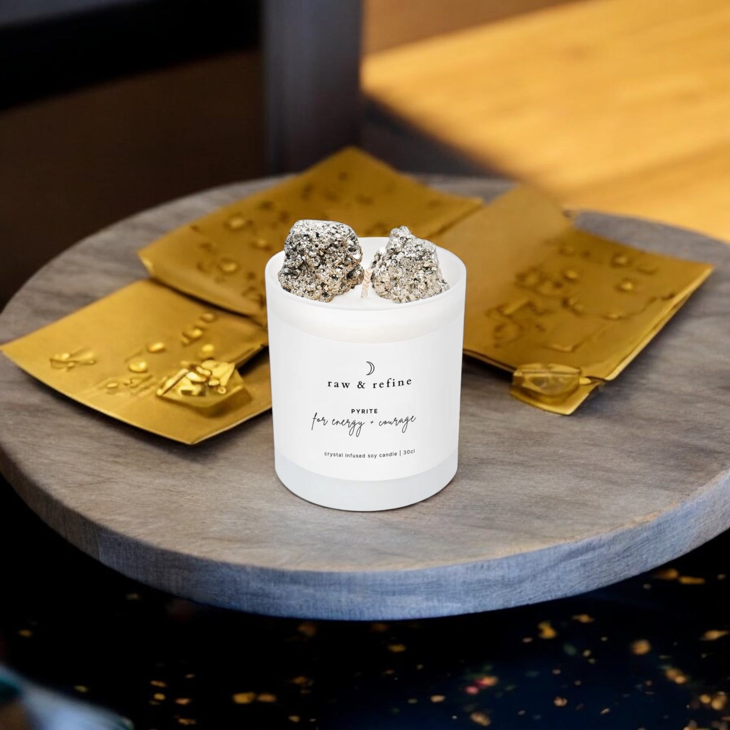 Pyrite Infused Candle